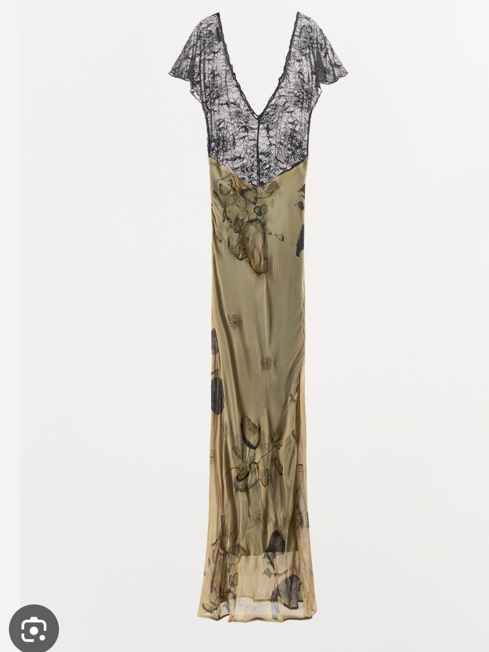 Zara Lace Print Maxi Dress Beaded Slip Dress 1377/907/330 NWT Large - Picture 11 of 12